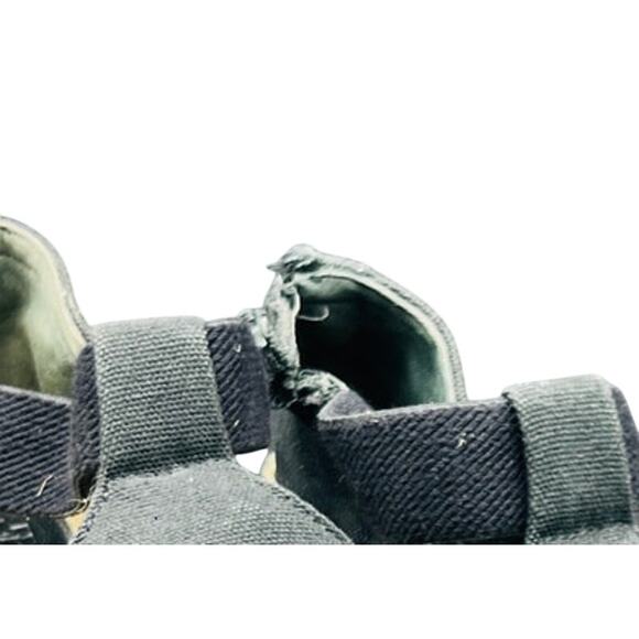 🌿 Tory Burch Canvas Espadrille Wedge Sandals Natural Beige 8.5 Boho Chic FLAW - Picture 5 of 8